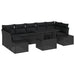 Set de canapele pentru grădină 8 pcs Negru 100 x 55 x 73 cm - WALTI WALTI