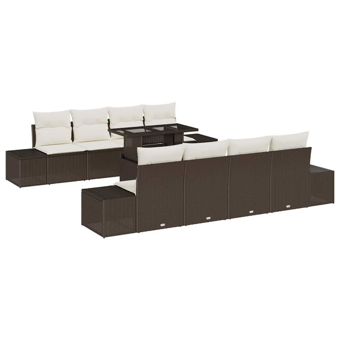 Set de canapele pentru grădină cu pernă 7 pcs Maro, Crem - WALTI WALTI
