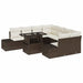 Set de canapele pentru grădină cu pernă 9 pcs Maro, Crem - WALTI WALTI