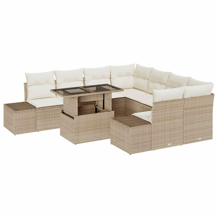 Set de canapele pentru grădină 9 pcs Bej, crem 100 x 55 x 73 cm - WALTI WALTI