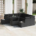 Set de canapele pentru grădină 9 pcs Negru 100 x 55 x 73 cm - WALTI WALTI