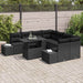 Set de canapele pentru grădină 9 pcs Negru 100 x 55 x 73 cm - WALTI WALTI