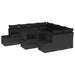 Set de canapele pentru grădină 9 pcs Negru 100 x 55 x 73 cm - WALTI WALTI