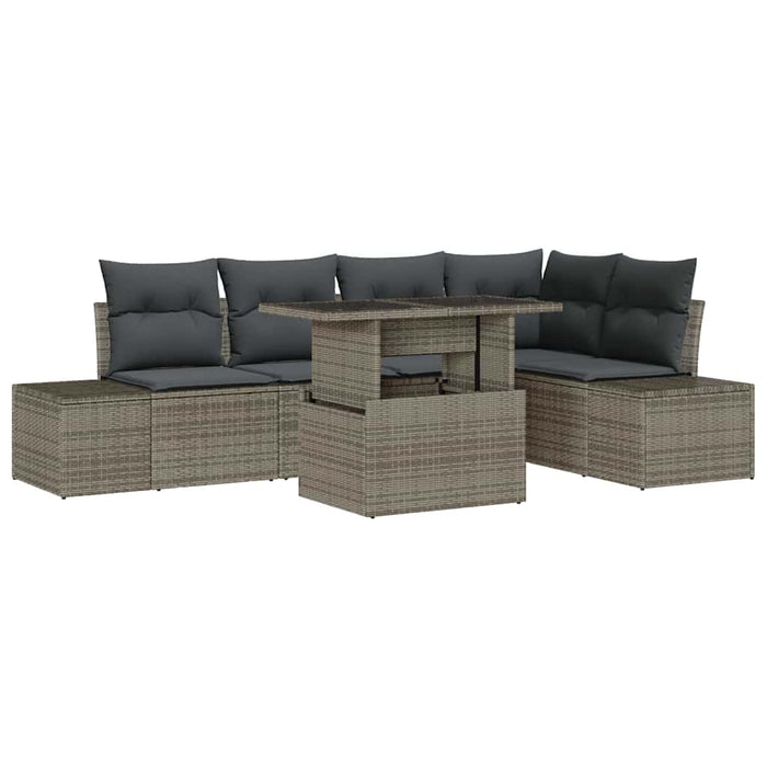 Set de canapele pentru grădină 6 pcs Gri Rattan poli - WALTI WALTI