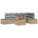 Set de canapele pentru grădină 6 pcs Bej Rattan poli - WALTI WALTI