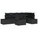 Set de canapele pentru grădină 6 pcs Negru Rattan poli - WALTI WALTI