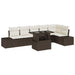 Set de canapele pentru grădină 7 pcs Maro Rattan poli - WALTI WALTI