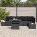 Set de canapele pentru grădină 7 pcs Negru Rattan poli - WALTI WALTI