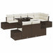 Set de canapele pentru grădină 9 pcs Maro Rattan poli - WALTI WALTI
