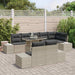 Set de canapele pentru grădină 9 pcs Gri deschis Rattan poli - WALTI WALTI