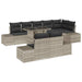 Set de canapele pentru grădină 9 pcs Gri deschis Rattan poli - WALTI WALTI