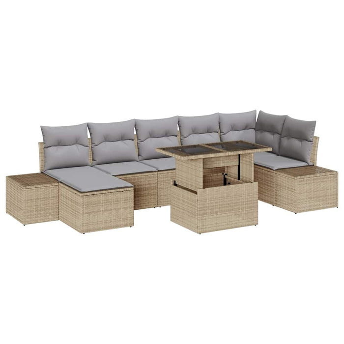 Set de canapele pentru grădină 8 pcs Bej Rattan poli - WALTI WALTI