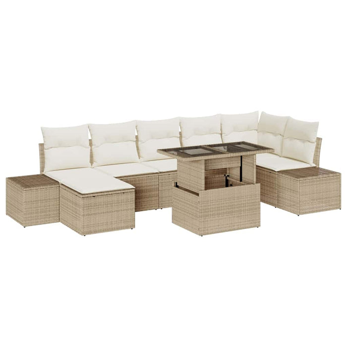 Set de canapele pentru grădină 8 pcs Bej Rattan poli - WALTI WALTI