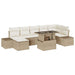 Set de canapele pentru grădină 8 pcs Bej Rattan poli - WALTI WALTI