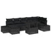 Set de canapele pentru grădină 8 pcs Negru Rattan poli - WALTI WALTI