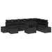 Set de canapele pentru grădină 9 pcs Negru Rattan poli - WALTI WALTI