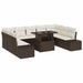 Set de canapele pentru grădină 10 pcs Maro Rattan poli - WALTI WALTI