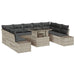 Set de canapele pentru grădină 10 pcs Gri deschis Rattan poli - WALTI WALTI
