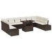 Set de canapele pentru grădină 11 pcs Maro Rattan poli - WALTI WALTI