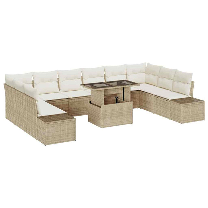 Set de canapele pentru grădină 11 pcs Bej Rattan poli - WALTI WALTI