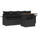 Set de canapele pentru grădină 5 pcs Negru Rattan poli - WALTI WALTI