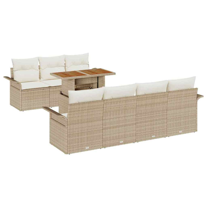 Set de canapele pentru grădină 8 pcs Bej Rattan poli - WALTI WALTI