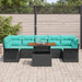 Set de canapele pentru grădină 8 pcs Negru Rattan poli - WALTI WALTI