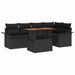Set de canapele pentru grădină 6 pcs Negru Rattan poli - WALTI WALTI