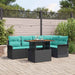 Set de canapele pentru grădină 6 pcs Negru Rattan poli - WALTI WALTI