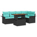 Set de canapele pentru grădină 6 pcs Negru Rattan poli - WALTI WALTI