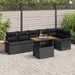 Set de canapele pentru grădină 7 pcs Negru Rattan poli - WALTI WALTI