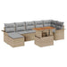 Set de canapele pentru grădină 8 pcs Bej Rattan poli - WALTI WALTI