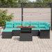 Set de canapele pentru grădină 8 pcs Negru Rattan poli - WALTI WALTI