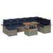 Set de canapele pentru grădină 9 pcs Gri Rattan poli - WALTI WALTI