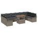 Set de canapele pentru grădină 11 pcs Gri Rattan poli - WALTI WALTI