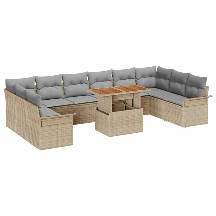 Set de canapele pentru grădină 11 pcs Bej Rattan poli - WALTI WALTI