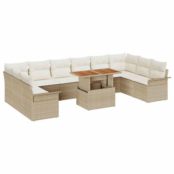 Set de canapele pentru grădină 11 pcs Bej Rattan poli - WALTI WALTI