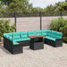 Set de canapele pentru grădină 11 pcs Negru Rattan poli - WALTI WALTI