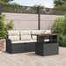 Set de canapele pentru grădină 5 pcs Negru Rattan poli - WALTI WALTI