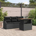 Set de canapele pentru grădină 5 pcs Negru Rattan poli - WALTI WALTI