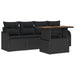 Set de canapele pentru grădină 5 pcs Negru Rattan poli - WALTI WALTI