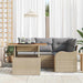 Set de canapele pentru grădină 5 pcs Bej Rattan poli - WALTI WALTI