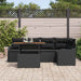 Set de canapele pentru grădină 6 pcs Negru Rattan poli - WALTI WALTI