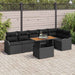 Set de canapele pentru grădină 7 pcs Negru Rattan poli - WALTI WALTI