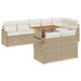 Set de canapele pentru grădină 9 pcs Bej Rattan poli - WALTI WALTI