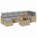 Set de canapele pentru grădină 8 pcs Bej Rattan poli - WALTI WALTI