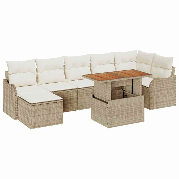 Set de canapele pentru grădină 8 pcs Bej Rattan poli - WALTI WALTI