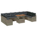 Set de canapele pentru grădină 11 pcs Gri Rattan poli - WALTI WALTI