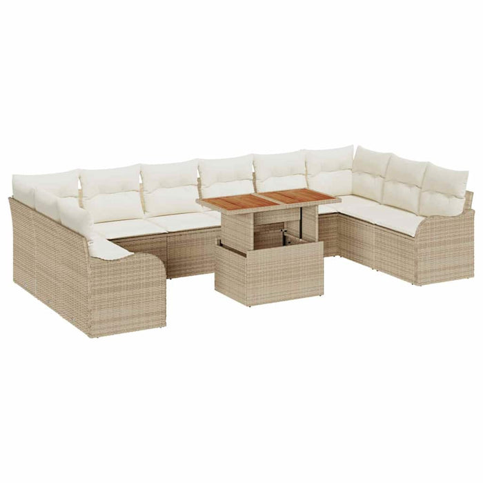 Set de canapele pentru grădină 11 pcs Bej Rattan poli - WALTI WALTI