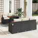 Set de canapele pentru grădină 6 pcs Negru Rattan poli - WALTI WALTI